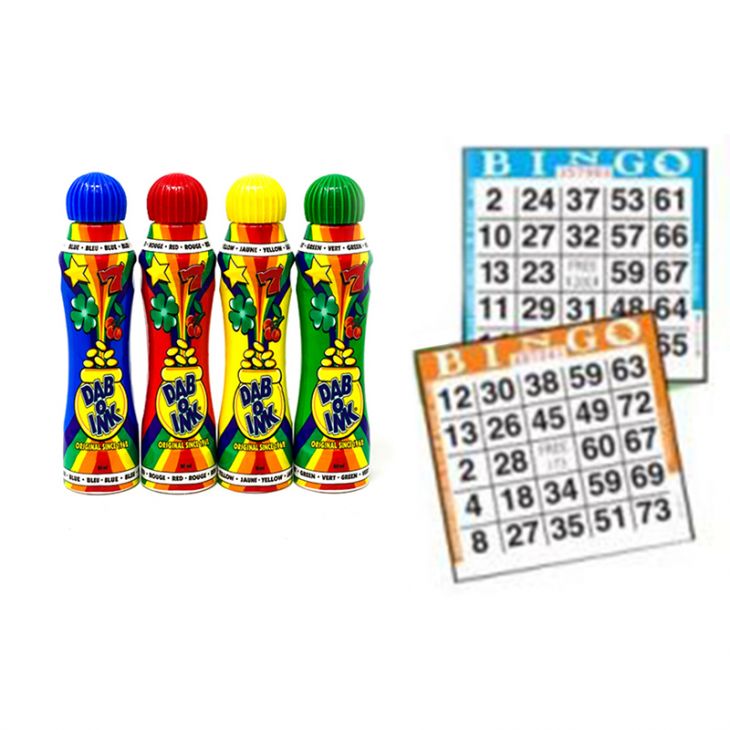 100 Sheets 1 on Bingo Paper with 4 Daubers main image